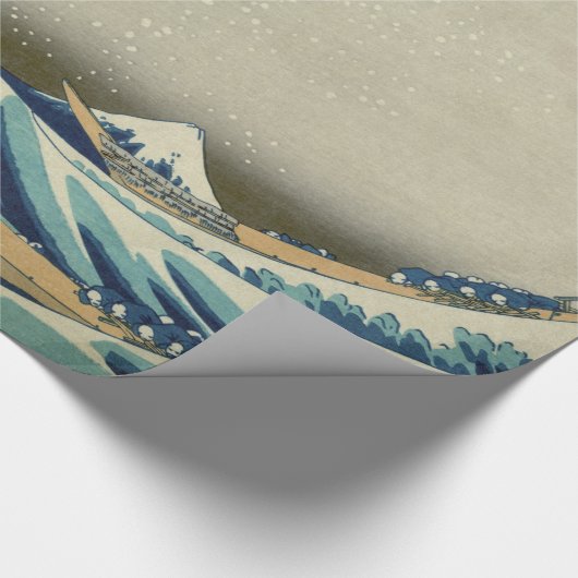 Hokusai The Great Wave of Kanagawa GalleryHD Cadeaupapier (Hoek)