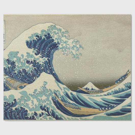 Hokusai The Great Wave of Kanagawa GalleryHD Cadeaupapier (Vlak)