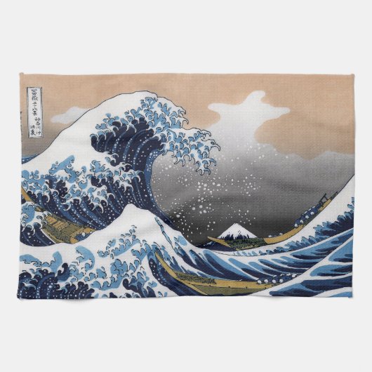 Hokusai , “ The Great Wave off Kanagawa ” Theedoek (Horizontaal)