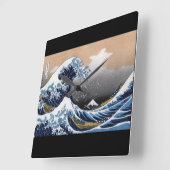 Hokusai , “ The Great Wave off Kanagawa ” Vierkante Klok (Hoek)