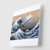 Hokusai , “ The Great Wave off Kanagawa ” Vierkante Klok (Hoek)