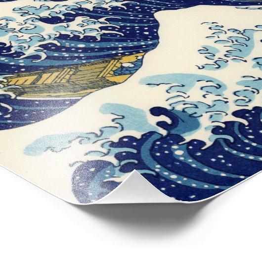 Hokusai The Great Wave Print Foto Afdruk (Hoek)