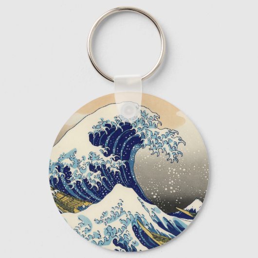 Hokusai The Great Wave Sleutelhanger (Voorkant)