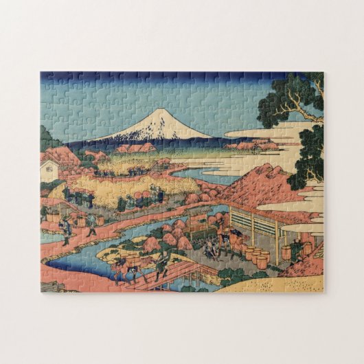 Hokusai - Uitzicht Fuji Landschap Jigzaag Puzzle Legpuzzel (Horizontaal)