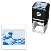  HOKUSAI UKIYO PRINT RUBBER STEMP  ZELFINKTENDE STEMPEL (In situ)