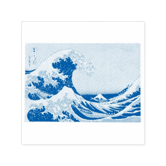  HOKUSAI UKIYO PRINT RUBBER STEMP  ZELFINKTENDE STEMPEL (Design)