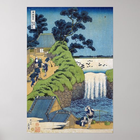 Hokusai - Val van Aoiga Oka Poster (Voorkant)
