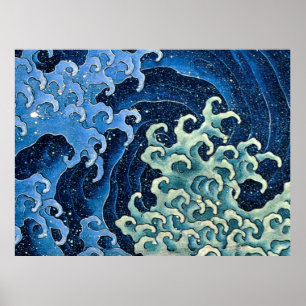 Hokusai Vrouwelijke Golf Japan Vintage Oceaan Poster
