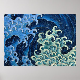 Hokusai Vrouwelijke Golf Japan Vintage Oceaan Poster