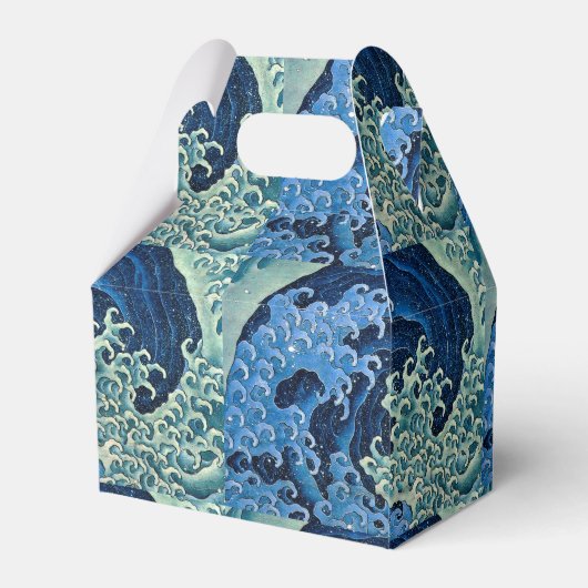 Hokusai Vrouwelijke Golf  Oceaan Bedankdoosjes (Achterkant)
