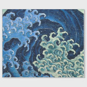 Hokusai Vrouwelijke Golf  Oceaan Cadeaupapier (Vlak)