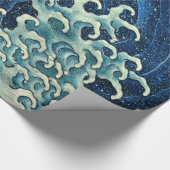 Hokusai Vrouwelijke Golf  Oceaan Cadeaupapier (Hoek)