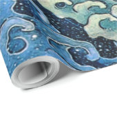Hokusai Vrouwelijke Golf  Oceaan Cadeaupapier (Rol Hoek)