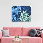 Hokusai Vrouwelijke Golf  Oceaan Canvas Afdruk (Insitu (Woonkamer))
