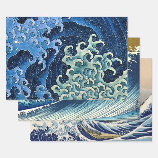 Hokusai Vrouwelijke Golf Oceaan Inpakpapier Vel (Set)