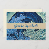 Hokusai Vrouwelijke Golf  Oceaan Kaart (Voorkant / Achterkant)