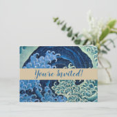 Hokusai Vrouwelijke Golf  Oceaan Kaart (Staand voorkant)