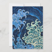 Hokusai Vrouwelijke Golf  Oceaan Kaart (Achterkant)