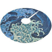Hokusai Vrouwelijke Golf  Oceaan Kerstboom Rok (Gekanteld)