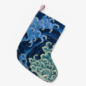 Hokusai Vrouwelijke Golf  Oceaan Kleine Kerstsok (Voorkant (Hangend))