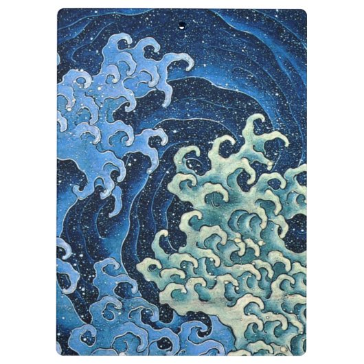 Hokusai Vrouwelijke Golf  Oceaan Klembord (Achterkant)