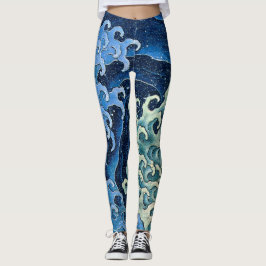 Hokusai Vrouwelijke Golf  Oceaan Leggings
