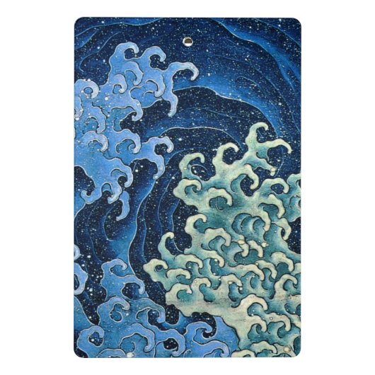 Hokusai Vrouwelijke Golf  Oceaan Mini Klembord (Achterkant)