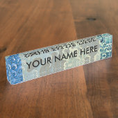 Hokusai Vrouwelijke Golf  Oceaan Naambordje (Zijkant)