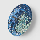 Hokusai Vrouwelijke Golf  Oceaan Ronde Klok (Hoek)