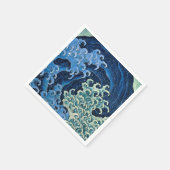 Hokusai Vrouwelijke Golf  Oceaan Servet (Hoek)