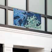 Hokusai Vrouwelijke Golf  Oceaan Spandoek (Buitenkant Gebouw)