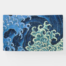 Hokusai Vrouwelijke Golf  Oceaan Spandoek