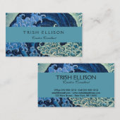 Hokusai Vrouwelijke Golf  Oceaan Visitekaartje (Voorkant / Achterkant)