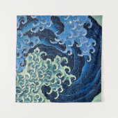 Hokusai Vrouwelijke Golf  Oceaan Wandkleed (Voorkant (horizontaal))