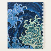 Hokusai Vrouwelijke Golf Vintage Oceaan Planner (Achterkant)