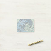 Hokusai Vrouwelijke Golf Vintage Oceaan Post-it® Notes (Op bureau)