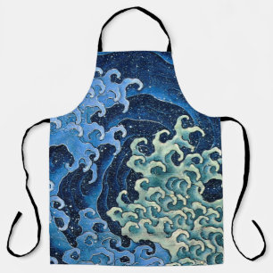 Hokusai Vrouwelijke Golf Vintage Oceaan  Schort