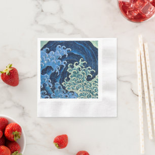 Hokusai Vrouwelijke Golf Vintage Oceaan Servet