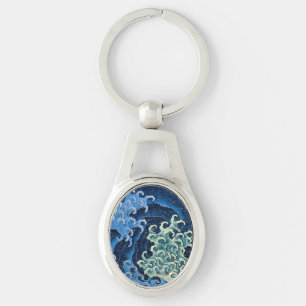 Hokusai Vrouwelijke Golf Vintage Oceaan  Sleutelhanger