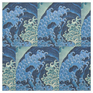 Hokusai Vrouwelijke Golf Vintage Oceaan Stof