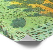 Hokusai: Waterval op de weg van Kiso Poster (Hoek)