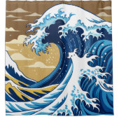 Hokusai Wave Douchegordijn (Voorkant)