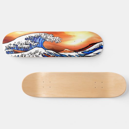 Hokusai Wave Persoonlijk Skateboard (Horizontaal)
