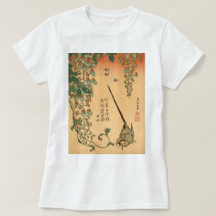 Hokusai Wisteria en Wagtail GalleryHD  Art T-shirt