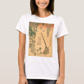 Hokusai Wisteria en Wagtail GalleryHD  Art T-shirt (Voorkant)