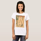 Hokusai Wisteria en Wagtail GalleryHD  Art T-shirt (Voorkant volledig)