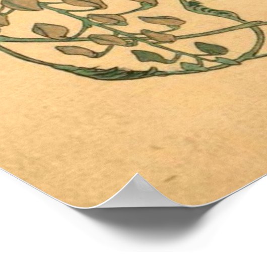 Hokusai  Wisteria en Wagtail GalleryHD Poster (Hoek)