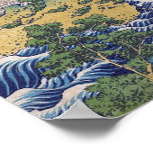 Hokusai - Yoro-waterval, provincie Mino Poster (Hoek)