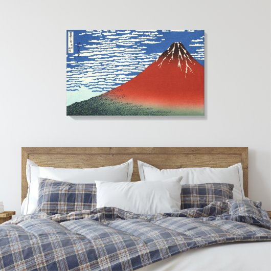 Hokusai Zuid Wind Clear Sky Red Fuji Canvas (Insitu (Slaapkamer))