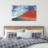 Hokusai Zuid Wind Clear Sky Red Fuji Canvas Afdruk (Insitu (Slaapkamer))